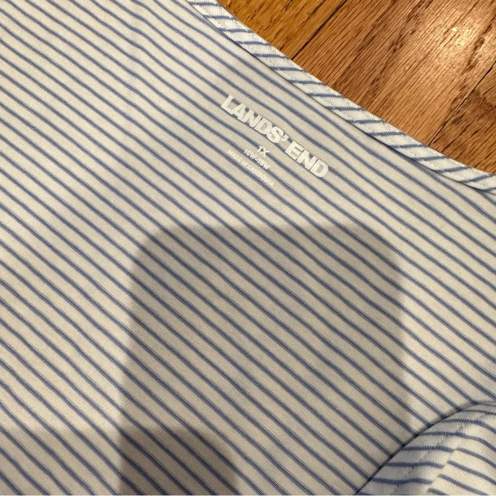 Lands End Striped Wrap Top - Picture 2 of 5